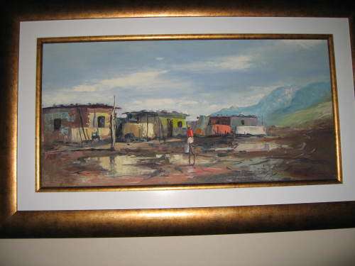 Christiaan Nice Oil Painting "Township Scene"