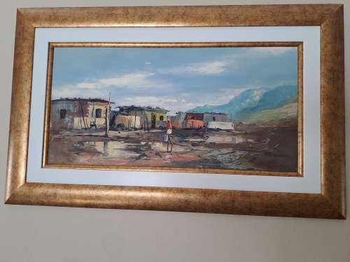 Christiaan Nice Oil Painting "Township Scene"