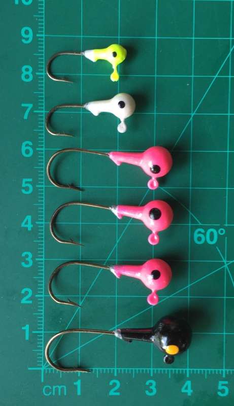 6 PCS ASST. COLOR LED HEAD FISHING LURE WEIGHTS