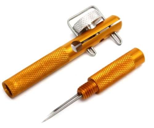 FISHING HOOK TIER DOUBLE-HEADED NEEDLE KNOT.