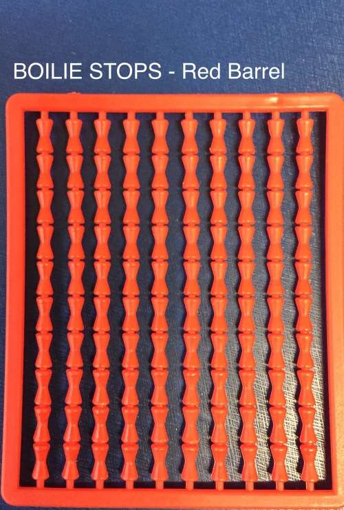 S011 - BOILIE STOPS - RED - BARREL SHAPED