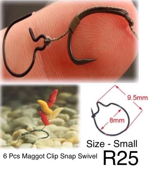 M01 - 6PCS MAGGOT CLIP 8MM SMALL