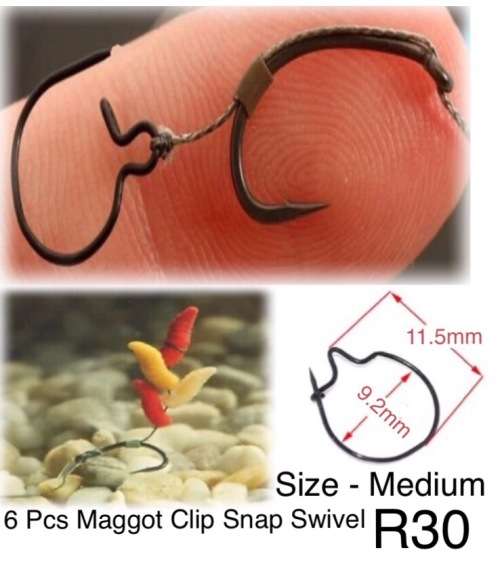 M02 - 6PCS MAGGOT CLIP 9.2MM MEDIUM