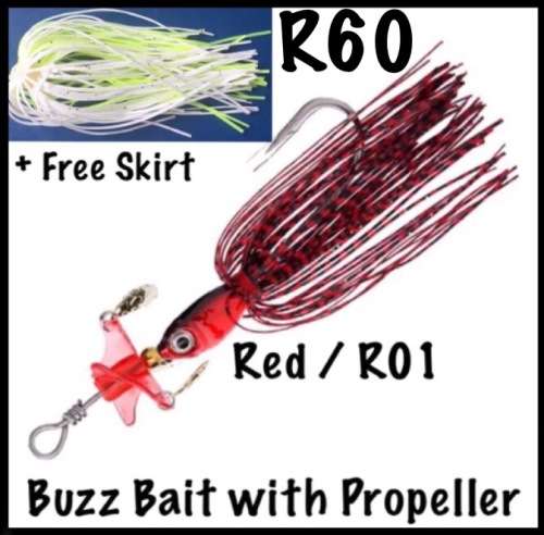 R01 - BUZZ BAIT WITH PROPELLER - RED