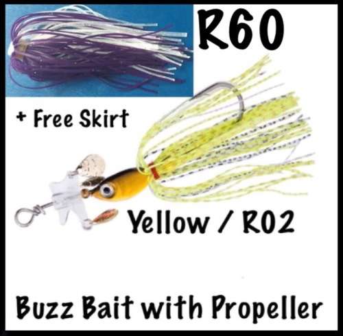 R02 - BUZZ BAIT WITH PROPELLER - YELLOW