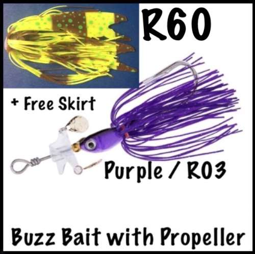 R03 - BUZZ BAIT WITH PROPELLER - PURPLE