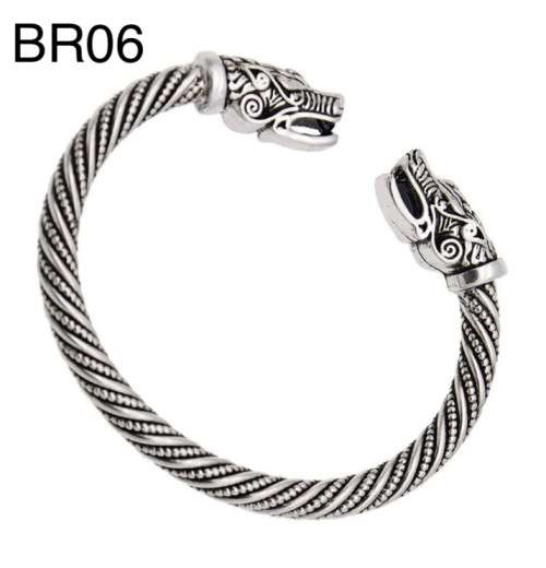 BR06 - P/SILVER BRACELETS - DRAGON