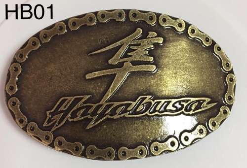 HB01 - BELT BUCKLE / PLATED BRONZ Hayabusa motorycle