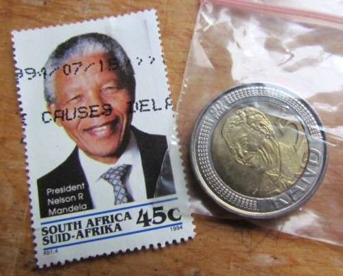 Smiling Mandela Stamp & Coin - 20 x Available