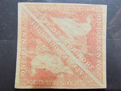 Cape Triangular 1d Rose Pair+Certificate***Margins all Round***Scarce***