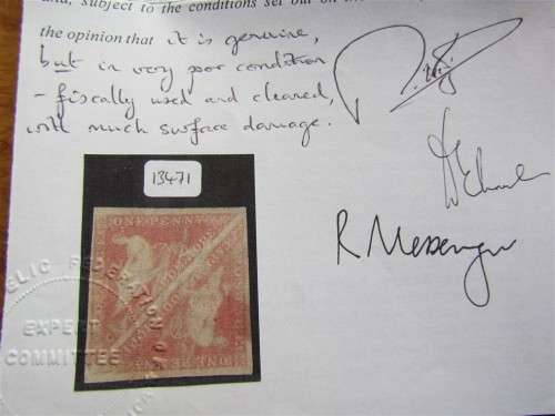 Cape Triangular 1d Rose Pair+Certificate***Margins all Round***Scarce***