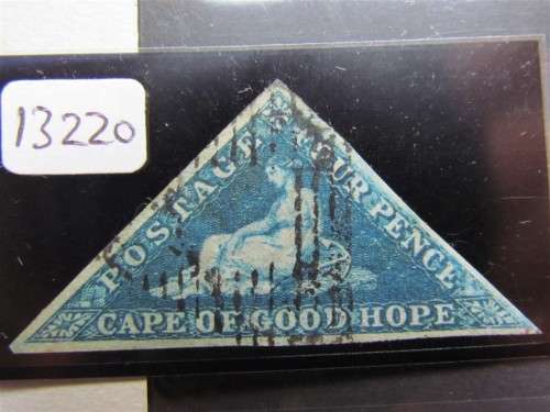 Cape Triangular 4d Deep Blue ***Genuine + Certificate***Scarce***