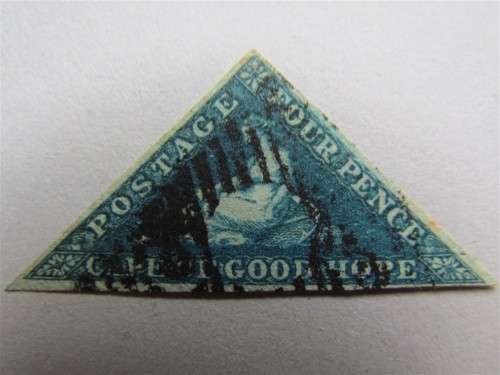 Cape Triangular 4d Deep Blue ***Genuine + Certificate***Scarce***