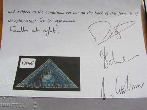 Cape Triangular 4d Deep Blue ***Genuine + Certificate***Scarce***