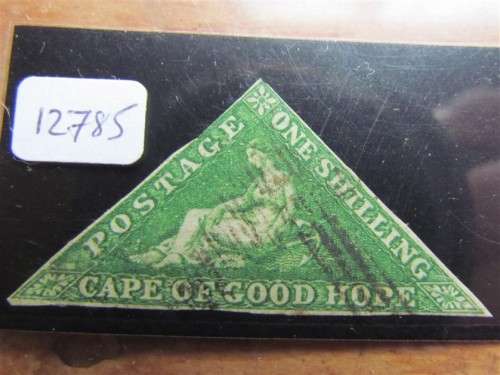 Cape Triangular 1858 1 Shilling SG8 ***VFine Genuine + Certificate***Scarce***