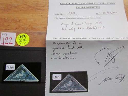 Triangular 1855 4d Deep Blue SG6 ***3 Margins + Certificate***Scarce***
