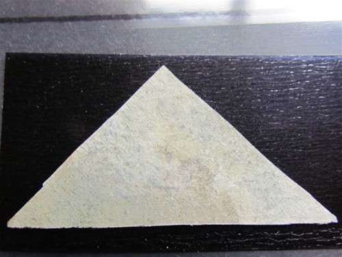Triangular Pair 1855 4d Deep Blue SG6 ***3 Good Margins + Certificate***Very Scarce***