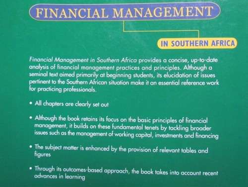 FINANCIAL MANAGEMENT in SOUTHERN AFRICA - MARX,SWART,NORTJE