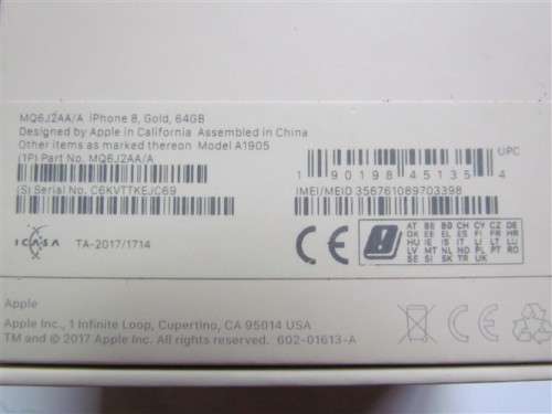 Brand New iPhone 8 64GB Rose Gold - Phone stolen Unwanted colour replacement