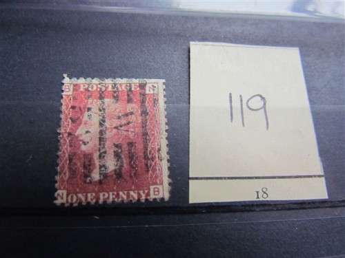 Penny Red - Plate No 119 - Early Victorian - High Value @ Low Start