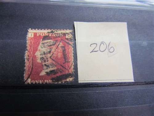 Penny Red - Plate No 206 - Early Victorian - High Value @ Low Start