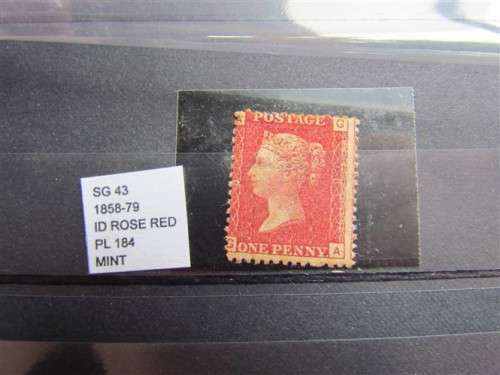 MINT Penny Red - Plate No 184 - Early Victorian - High Value @ Low Start