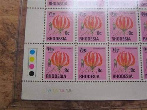 RHODESIA - FULL SHEET MINT - Mardon Printers - 8c - SCARCE