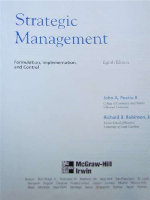 Strategic Management 8th Ed, Pearce and Robinson