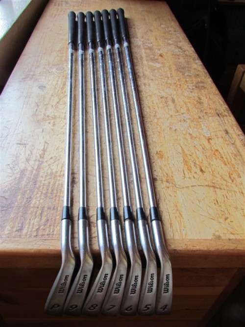 WILSON 1200 GOLF CLUB SET - 4,5,6,7,8,9,P IRONS - 1 BID FOR THE SET