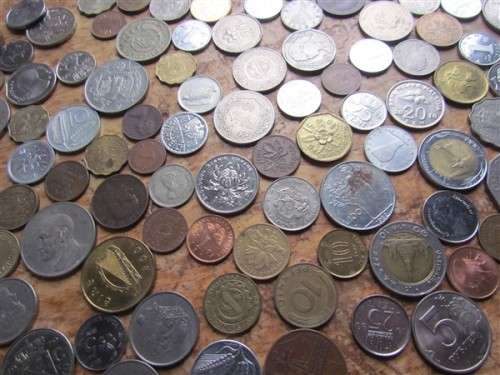 360+ World Coins in this Coin Collection in Bank Bag  ***Crazy R1 Start***
