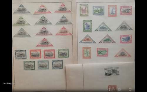 OLD ALBUM PAGES WITH STAMPS _ THE LOT FOR 1 BID _