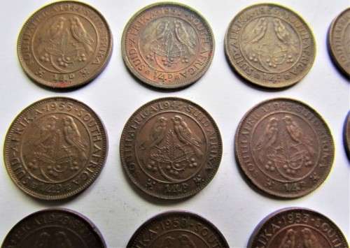 CRAZY R1 START @@ 45 X FARTHING QUARTER PENNY COLLECTION @@R1 START@@1 BID FOR ALL