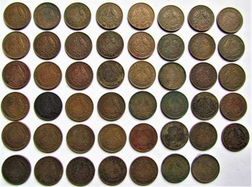 CRAZY R1 START @@ 45 X FARTHING QUARTER PENNY COLLECTION @@R1 START@@1 BID FOR ALL
