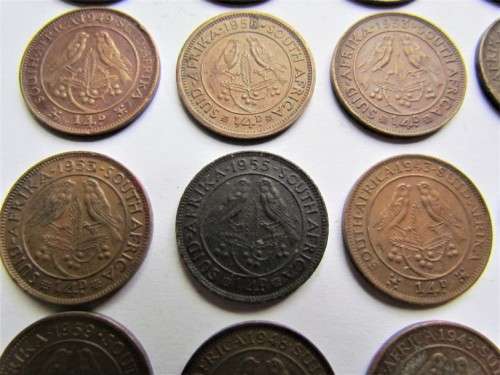 CRAZY R1 START @@ 45 X FARTHING QUARTER PENNY COLLECTION @@R1 START@@1 BID FOR ALL