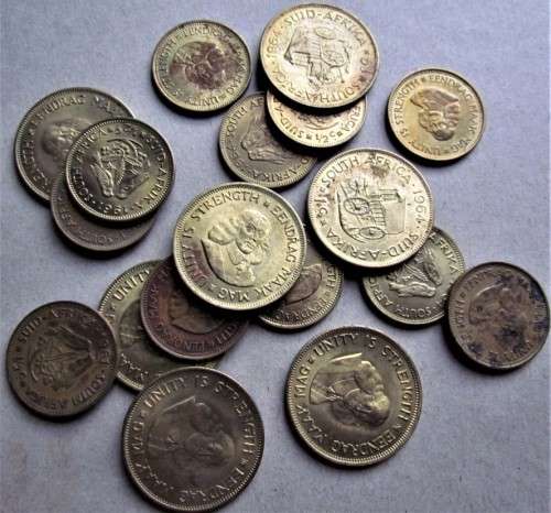 **R1 START** RSA 1C & 1/2C COINS LOT - MANY UNCIRCULATED COINS