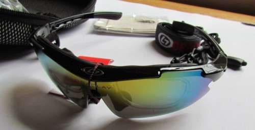 OBAOLAY SPORTS SUNGLASSES + HARD CASE + 5 LENSES + SPORT STRAP **QUALITY**