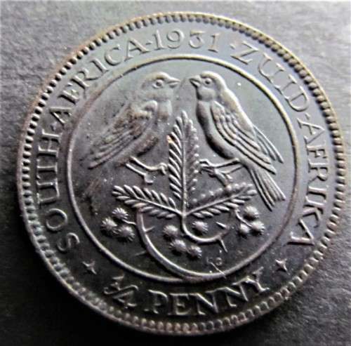 1931 SA UNION QUARTER PENNY "ZUID"  - GREAT DATE - GREAT DETAILS