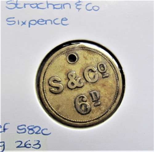 STRACHAN & CO. 6d  - EXCELLENT DETAIL - HARD TO FIND