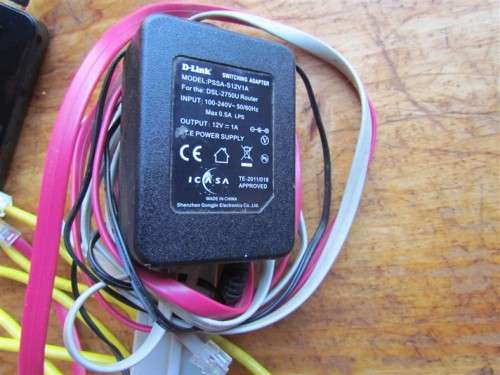 D-LINK MODEM ADSL TELKOM +POWER SUPPLY AND CONNECTING CABLES