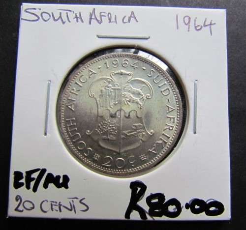 1964  2 SHILLINGS FLORIN LOW MINTAGE - GREAT DATE