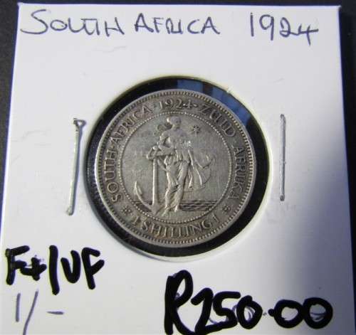 1924 1/ SHILLING - SILVER - GREAT DETAILS