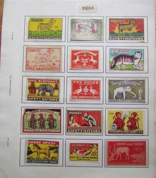 MATCH BOX COVER COLLECTION - INDIA - VINTAGE COLLECTIBLES