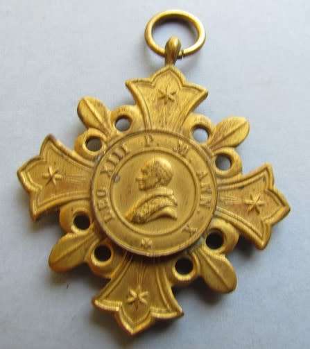 1888 Vatican Medal POPE LEO XIII Gold Class "RARE" @ R1 START @***SCARCE***