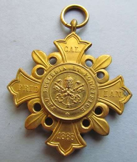 1888 Vatican Medal POPE LEO XIII Gold Class "RARE" @ R1 START @***SCARCE***
