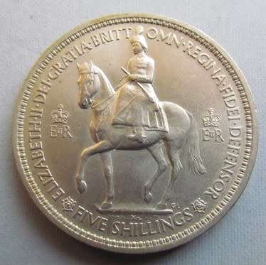 1953 5 SHILLINGS CROWN - EXCELLENT CONDITION