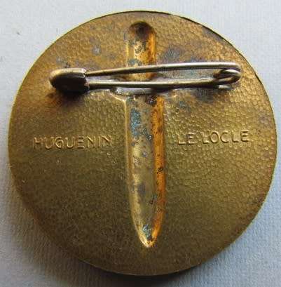 1940 MEDAL BADGE WWII "  Huguenin Le Locle $40.00