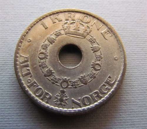 1925 NORWAY 1 KRONE  -  $30.00
