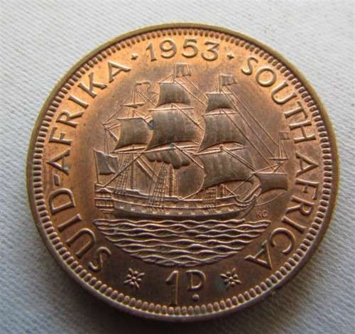 1953 SA UNION PENNY 1D - EXCELLENT CONDITION - LOW START