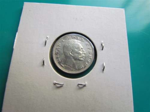 SERBIA 1915 SILVER 50 PARA A/UNC **83,5% SILVER** R1 START **