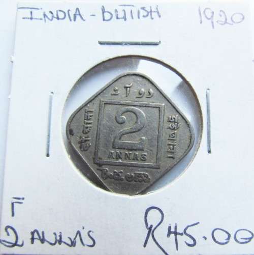 BRITISH INDIA 1920 2 ANNA`S